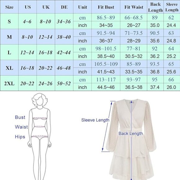 Grace Karin Swiss Dot Long Sheer Sleeve Dress s xl - Picture 3 of 5